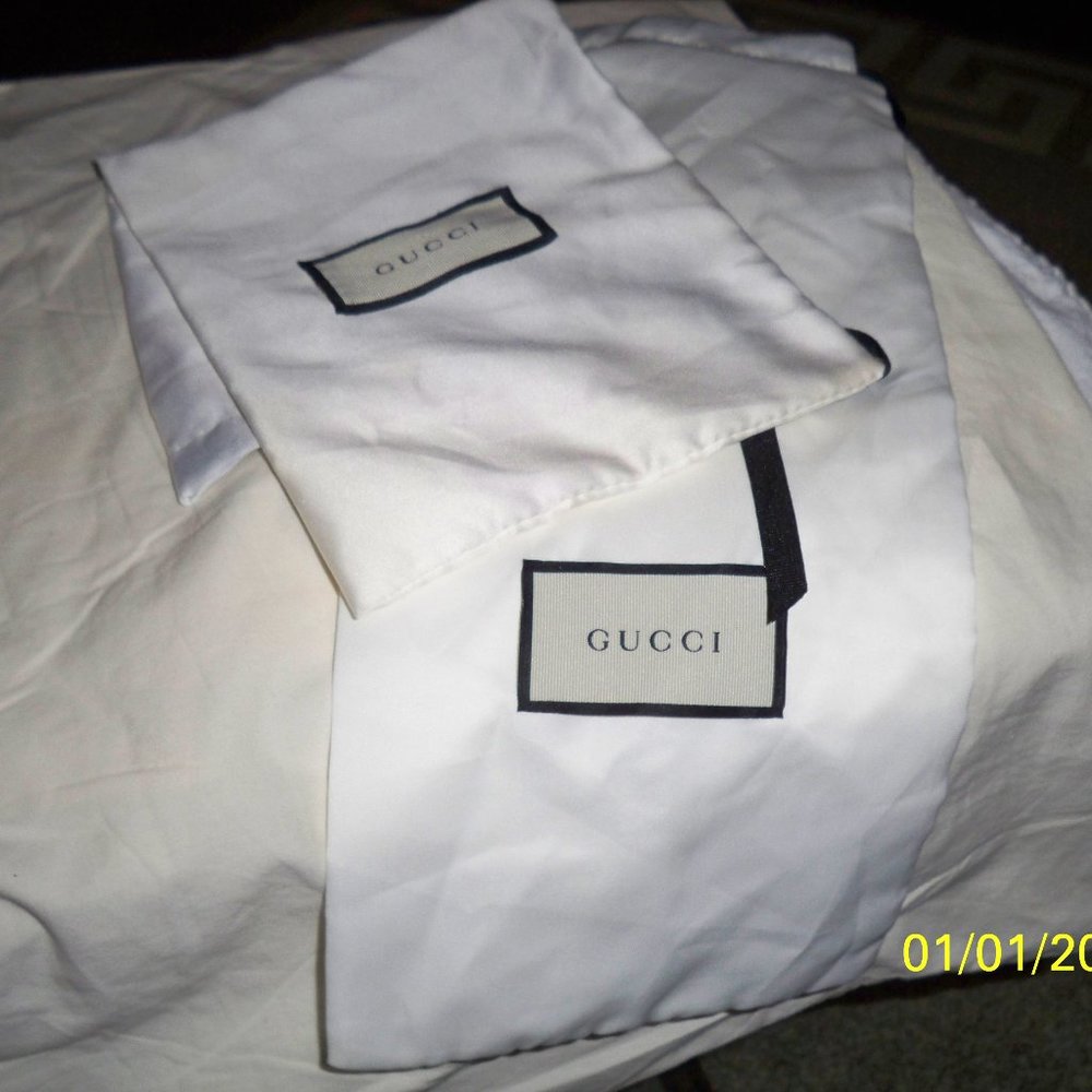 Pair of Gucci Ivory Dust /Shoe Bags